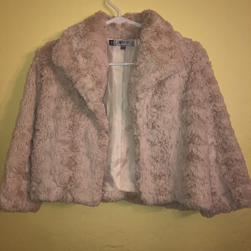 JLO faux fur coat